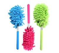 3 plumeros a prueba de polvo, plumero telescópico, colector de polvo de acero inoxidable, cepillo de limpieza para coche, limpieza de aire acondicionado