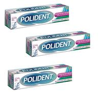 3 POLIDENT ADHESIVO PARA PRÓTESIS IMPLANTES DENTALES LARGA DURACIÓN Y LARGO INMUEBLES 40 GR NO CINC