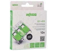 3 Polo Bloque Terminal/Empalme Conector Cierre Palanca 4Mm 450V 32A Verde 12 De