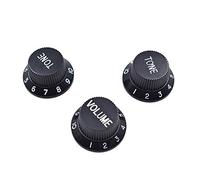 3 pomos de botón de control de tono de volumen para guitarra. Procesado a fondo