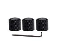 3 pomos de control de tono para guitarra eléctrica, botón de control de tono, tapa de potenciómetro, perillas de cúpula de metal, piezas de repuesto para control de velocidad de guitarra