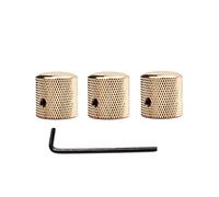 3 pomos de control de tono para guitarra eléctrica, botón de control de tono, tapa de potenciómetro, perillas de cúpula de metal, piezas de repuesto para control de velocidad de guitarra