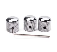 3 pomos de control de tono para guitarra eléctrica, botón de control de tono, tapa de potenciómetro, perillas de cúpula de metal, piezas de repuesto para control de velocidad de guitarra