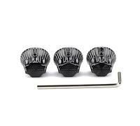 3 pomos de guitarra eléctrica para bajo con orificios, botones de control de tono, botones de metal para guitarra, girasoles, potenciómetro, tapas de volumen y control de tono