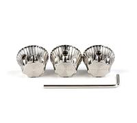 3 pomos de metal de girasoles con agujero para bajo eléctrico, volúmenes de control de tono, potenciómetro, parte de bajo para guitarra