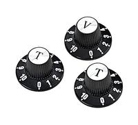 3 pomos para guitarra eléctrica, control de volumen, tono, pedal de control, potenciómetro, potenciómetro, botón de velocidad, sombrero superior, volumen, tono, reemplazos eléctricos