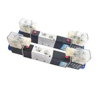 3 posiciones 5 puertos 4V130C-06 4V230C-08 4V330C-10 4V430C-15 Válvulas solenoides de aire Válvulas de control neumáticas Size : DC12V)(Only 4V430C-15,AC220V)