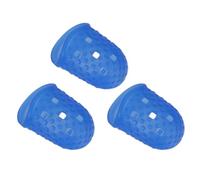 3 Protectores Piezas Dedos de Silicona Antideslizantes | Contar y Clasificar, Flexibles, para Instrumentos de Cuerda, Ajuste Cómodo, Uso Diario, Color Azul