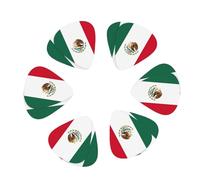 3 púas de guitarra con estampado de bandera de México de diferentes grosores para guitarra eléctrica, guitarra acústica, paquete de 12
