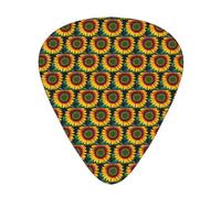 3 púas de guitarra con estampado de girasoles arcoíris de diferentes grosores para bajo, ukelele y guitarras acústicas