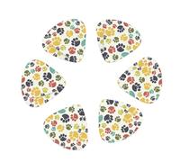 3 púas de guitarra con estampado de huellas de perro de diferentes grosores para guitarra eléctrica, guitarra acústica, paquete de 12