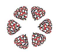 3 púas de guitarra con estampado de pingüinos navideños de diferentes grosores para guitarra acústica, guitarra eléctrica, paquete de 12