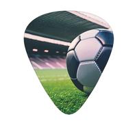 3 púas de guitarra con impresión de balón de fútbol de diferentes grosores para bajo, ukelele y guitarras acústicas