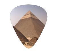 3 púas de guitarra con impresión de pirámides de Egipto de diferentes grosores para bajo, ukelele y guitarras acústicas