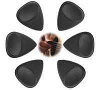 3 púas de guitarra, diseño ergonómico con borde doble biselado, púas de nailon para guitarra eléctrica acústica y bajo, tamaño estándar de 30 mm x 25 mm, color negro