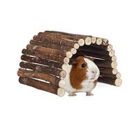 3 Puentes Roedores, Hámster, Cobaya, Túnel, Accesorios Jaula, Madera, 2 x 29 x 17 cm, Marrón
