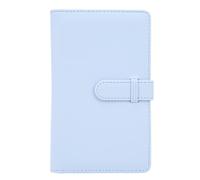 3 Pulgadas 108 Bolsillos álbum de Fotos Mini PU Leather Wedding Travel Baby Growth álbum (Azul)