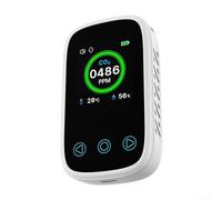 3 pulgadas - Calidad del aire con detector de dióxido de carbono y medidor de humedad, rango de 400-5000 ppm, batería de 800 mAh, tipo C