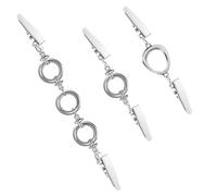 3 pz Retro Cardigan Collar Clips, 82/85/120mm Vintage Dress Clips, Vintage Cardigan Maglione Pin, Maglione Scialle Clips, Metal Vita Cincher Clip, Vita Clip per Uomini e Donne che Indossano (3 Stili)