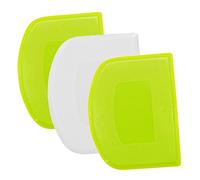 3 raspadores de masa, cortador de masa, cortador de masa de pan de pastelería, herramienta más suave, raspador de pan para hornear pan, pizza y pasteles (verde, blanco)