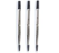 3 recambios de bolígrafo negro compatibles con Parker Quink, punta fina (0,5 mm)