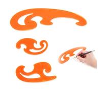 3 reglas curvas, plantillas para ropa, resistentes a la decoloración, reglas dibujo tecnico, set dibujo tecnico