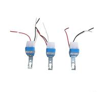 3 relés fotográficos AC 110 V 10 A, sensor de luz automático de encendido/apagado, interruptor crepuscular para farola de calle, jardín, patio, parque, escuela, industria, exterior, azul y blanco