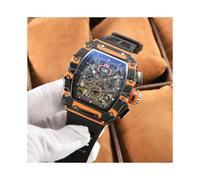 (3) Reloj de lujo para hombre de la marca Richard, de lujo AA Fly back Time, de cerámica blanca,