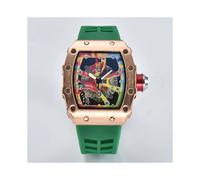 (3) Reloj unisex de cuarzo automático AAA de lujo superior Richard Ceramic Smiley Trend de 3 pines