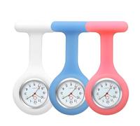 3 relojes de silicona para enfermeras con broche de diseño de control de infecciones, reloj médico duradero, fácil de transportar con pin para profesionales de la salud, enfermeras, médicos