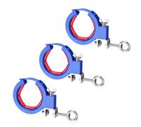 3 rodillos de guía de alambre polea de cable para electricidad, color azul | Sistemas de polea de cable reforzada con capacidad de carga para cableado interior y exterior
