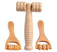 3 rodillos de masaje de madera rodillo masajeador de pies multifuncional herramienta de masaje corporal y de pies para aliviar tejidos relajar músculos y terapia de acupresión.