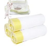 3 rollos/60 bolsas de arena para gatos, 94 x 45 cm, bolsas de basura con asa, insertos de arena para gatos, resistentes a desgarros, resistentes a los líquidos, bolsa de arena para gatos, bolsa de