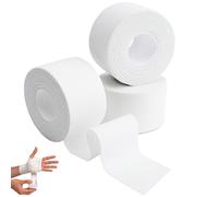 3 Rollos Cinta Adhesiva Deportiva 3.8cm x 10m Cinta Adhesiva Deportiva Blanca Tape Vendaje Deportivo para Proteger los Dedos de los Pies, Tobillos y Dedos en Boxeo, Voleibol, Fútbol y Escalada en Roca