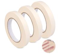 3 Rollos Cinta de Pintor Blanca, Cinta de Papel Extraíble para Dibujar, Cinta de Artista de Uso General, para Pintar, Rotular, Dibujos, Arte, Empaquetar, Hacer Manualidades, Cubrir y Pintar Fácilmente