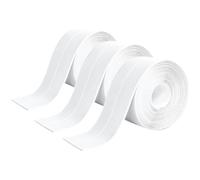 3 Rollos Cinta Selladora Impermeable para Baño y Cocina, Cinta Autoadhesiva Antihumedad de PVC, para Lavabo, Bañera, Esquina de Pared, Ventanas e Inodoros, Cinta Blanca Adhesiva de 320 cm x 3.8 cm