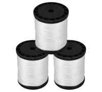 3 Rollos Cordel de Construcción de Nailon Blanco, 3 Retorcidos | Albañilería y Alineación de Muros, Diseño Compacto, Ligero y Resistente a UV y Humedad
