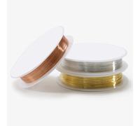 3 rollos de alambre fino para joyas, 0,3 mm x 15 m, alambre para manualidades, plata/oro/oro rosa, alambre para manualidades y fabricación de joyas