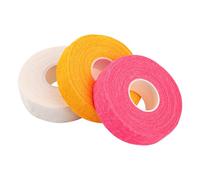 3 Rollos de Cinta Algodón para Coser a Mano, Cinta Autoadhesiva Protectora para Dedos Vendaje Transpirable que no Deja Residuos para Acolchar Hacer Ganchillo y Bordar (Rosa, Blanco, Amarillo)