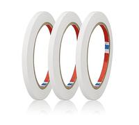 3 rollos de cinta autoadhesiva de doble cara, cinta adhesiva ancha, cinta doble cara, cinta doble cara fina, 6 mm x 20 m, para costura, manualidades, manualidades, álbumes de recortes