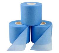 3 rollos de cinta deportiva de espuma, cinta de muñeca de béisbol, banda atlética para el tobillo, pre-envoltura, bandas elásticas para muñeca, tobillo, rodilla, pierna (azul)