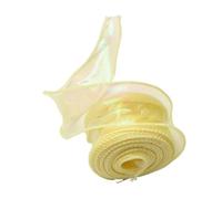 3 Rollos De Cinta Gasa Con Cola Pez 10 Yardas, Organza Bordes Ondulados For Manualidades DIY, Ramo, Envoltorio Regalo Para Decoración(Color 15)