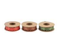 3 rollos de cintas de otoño para trabajos artesanales, cintas otoñales de hoja de arce, cinta naranja, marrón y verde, cintas artesanales de agradecimiento para paquetes de regalo
