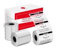 3 rollos de etiquetas Phomemo de 40 x 30 mm, etiquetas transparentes opacas autoadhesivas para impresora Phomemo M110, M108, M221, M220, M120, M200