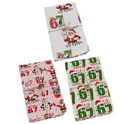3 rollos de papel de regalo de Navidad divertidos 6 7 resistentes al desgarro, 70 x 50 cm, papel de regalo de Navidad, suministros de fiesta de Papá Noel, papeles de regalo para cumpleaños, Acción de