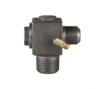 3 roscas macho de hierro duradero para conector de válvula, comprobación de compresores y aplicaciones de aire, ajuste de repuesto con puerto de hierro fundido para construcción de aire (1 pulgada x