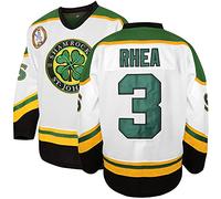 3 Ross The Boss Rhea ST John's Shamrocks - Jersey de Hockey con Parche EMHL, Color Blanco y Verde - Blanco - X-Large