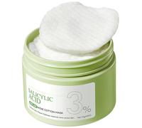 3% Salicylic Acid Face Pads, Face Exfoliator Pad for Acne Prone Skin, Toner Pads Korean Skincare, Acne Treatment Wipes, Reduces Blackheads 110g (Pack of 55)