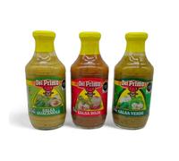 3 Salsas originales de Del Primo México | Salsa Verde, Salsa Roja y Salsa Guacamole | 3x 510g