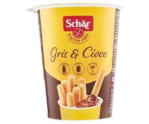 3 Schar Gris & Ciocc Grissini con crema al cioccolato senza glutina, sin gluten, con crema de cacao, 52 g